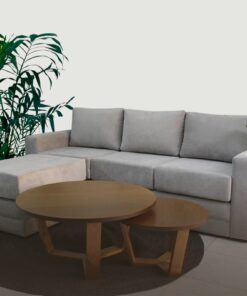 Sofá 750 3 Cuerpos Con Pouf